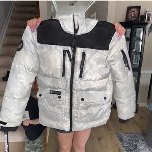 White and Black Puffer Jacket